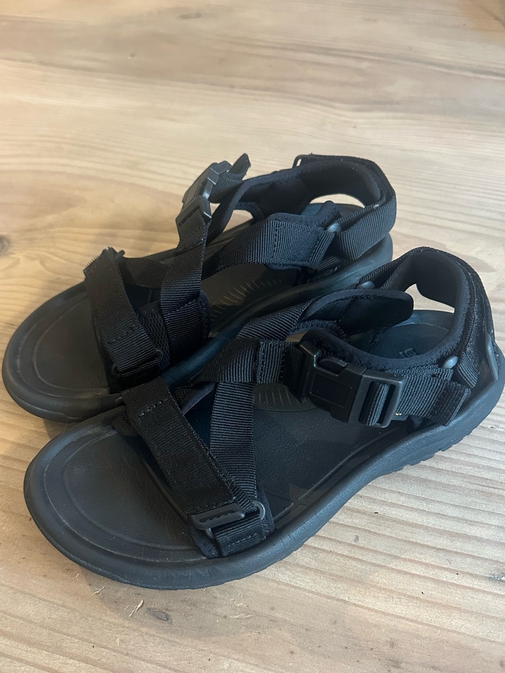 Teva Black Sport Sandals with Adjustable Straps
